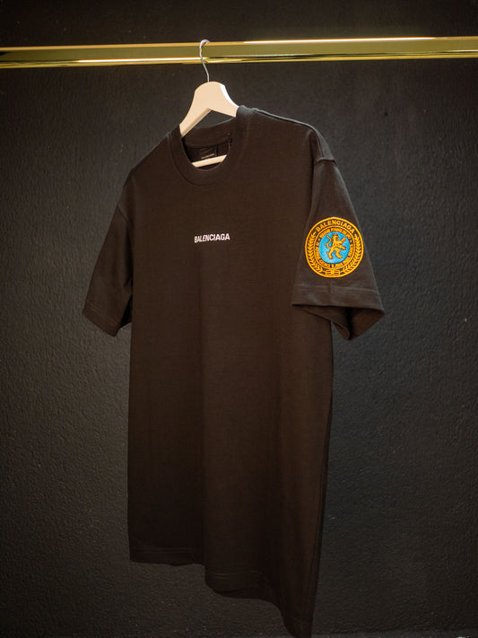 Мъжка Тениска Balenciaga, Черна тениска с емблема