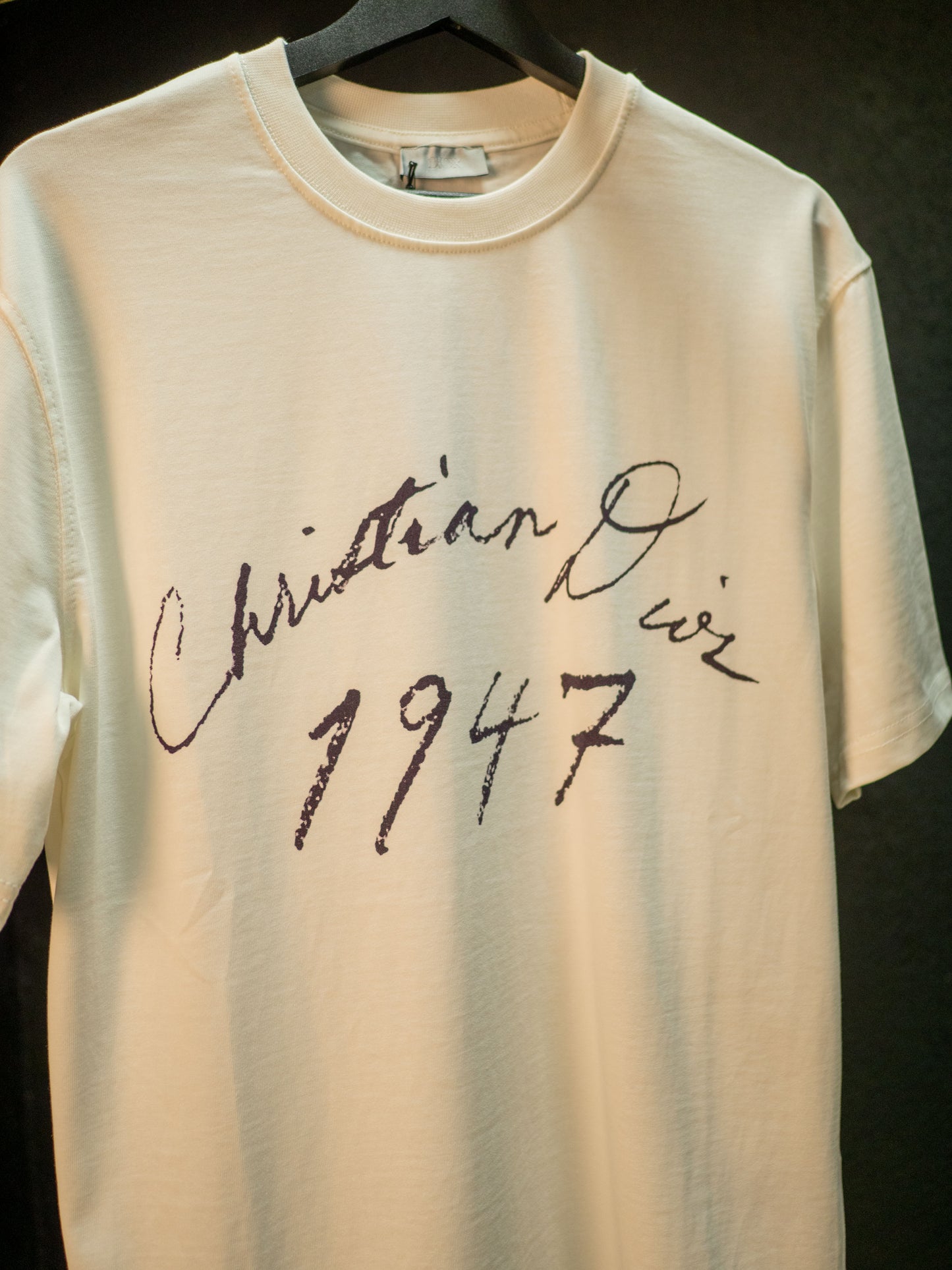 Тениска Christian Dior, бяла с надпис