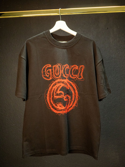 GUCCI - Мъжка Тениска - Черна с щампа